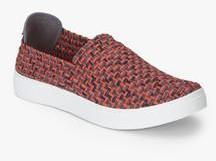 Lee Cooper Orange Weaved Casual Sneakers women