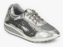 Lee Cooper Silver Metallic Casual Sneakers women