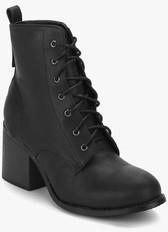 London Rebel Black Boots women