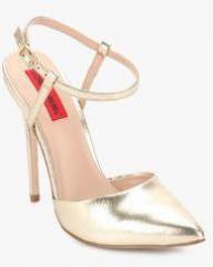 London Rebel Golden Metallic Stilettos women