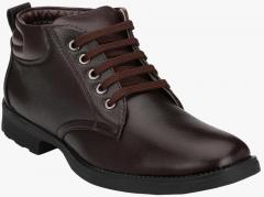 Mactree Coffee Brown Mid Top Flat Boots men