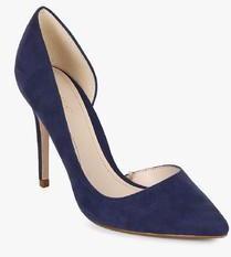 Mango Audrey Navy Blue Sling Back Stilettos women