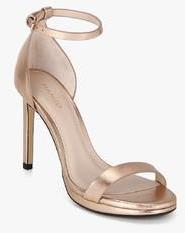 Mango Disco Golden Ankle Strap Stilettos women