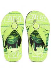 Marvel Boys Green Printed Thong Flip Flops boys