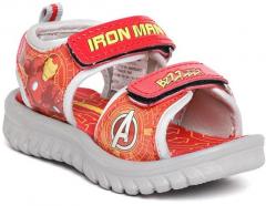 Marvel Boys Orange & Yellow Printed Sports Sandals boys