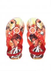 Marvel Red Printed Thong Flip Flops boys