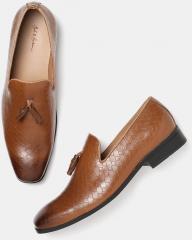 Mast & Harbour Brown Textured Semiformal Slip Ons men