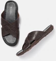 Mast & Harbour Coffee Brown Slippers men