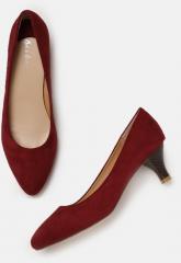 Mast & Harbour Maroon Solid Pumps women