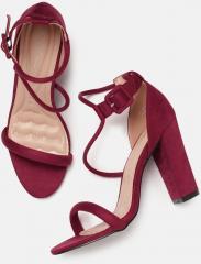 Mast & Harbour Maroon Solid Sandals women