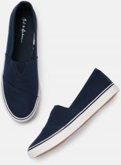 Mast & Harbour Navy Blue Slip On Sneakers men