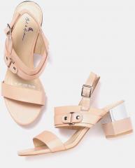 Mast & Harbour Peach Solid Sandals women