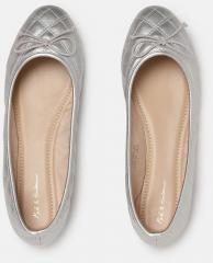 Mast & Harbour Silver Toned Solid Ballerinas women