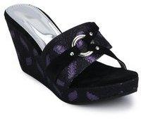 Mb Collection Purple/Black Wedges women