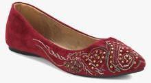 Melange By Lifestyle Maroon Belly Shoes women