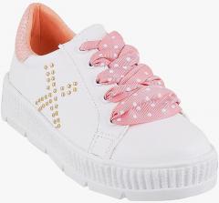 Metro White Regular Sneakers girls