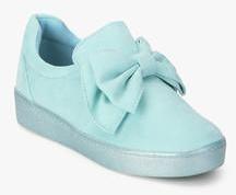 Mft Couture Aqua Blue Bow Casual Sneakers women