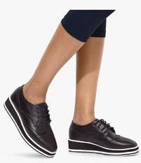 Mft Couture Black Derby Brogue Lifestyle Shoes women