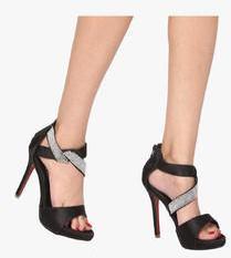 Mft Couture Black Glitter Stilettos women