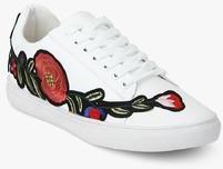 Mft Couture White Floral Casual Sneakers women