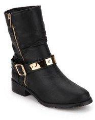 Miss Selfridge Angel Ankle Length Black Boots women