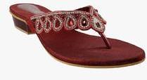 Mochi Maroon Sandals women