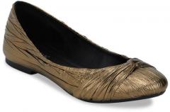 Mode By Red Tape Bronze Toned Solid Ballerinas women