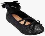 Next Bow Back Ballerinas Black Belly Shoes girls