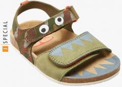 Next Khaki Leather Comfort Sandals boys