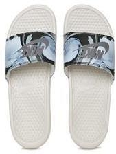 Nike Blue & Black BENASSI JDI Printed Flip Flops women