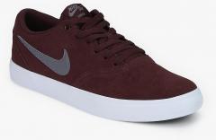 Nike Sb Check Solar Burgundy Skateboarding Shoes men