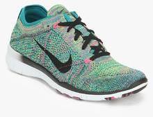 Nike Wmns Free Tr Flyknit Blue Training Shoes women