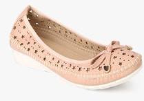 Pavers England Peach Lazer Cut Belly Shoes women