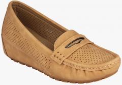 Pelle Albero Khaki Synthetic Regular Loafers women