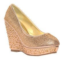 Pinq Chiq Collection Golden Wedges women