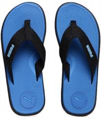 Puma Black & Blue Solid Thong Flip Flops men