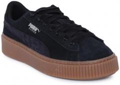 Puma Black Platform Galaxy Suede Sneakers women