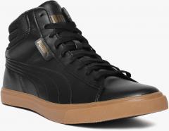 Puma Black Solid Grip Mid Top IDP Sneakers men