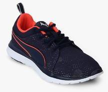 Puma Flex Camo Mesh Idp Peacoat Gray Violet R Navy Blue Running Shoes men