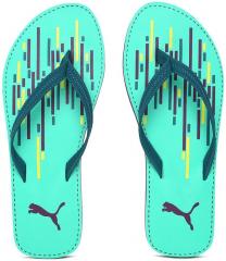 Puma Green Rubber Thong Flip Flops women