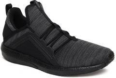 Puma Grey & Black Mega Nrgy Heather Knit Running Shoes men