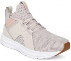 Puma Grey & Peach Enzo Weave Running Shoes women