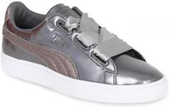 Puma Grey Basket Heart Lunar Lux Jr Sneakers girls