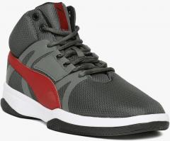 Puma Grey Mid Top Basketball Shoes men