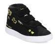 Puma Kids Black Printed Minions Suede Mid Top Fur V PS Sneakers