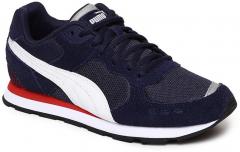 Puma Kids Navy Blue Vista Jr Leather Sneakers boys