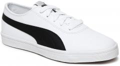 Puma Kids White Urban Sl Jr Leather Sneakers boys