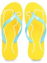 Puma Lucie Iv Dp Blue/Yellow Flip Flops women