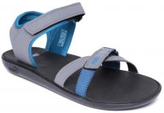 Puma Men Charcoal Grey & Blue Pebble IDP Sports Sandals