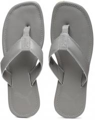 Puma Men Grey Solid Leather Thong Flip Flops